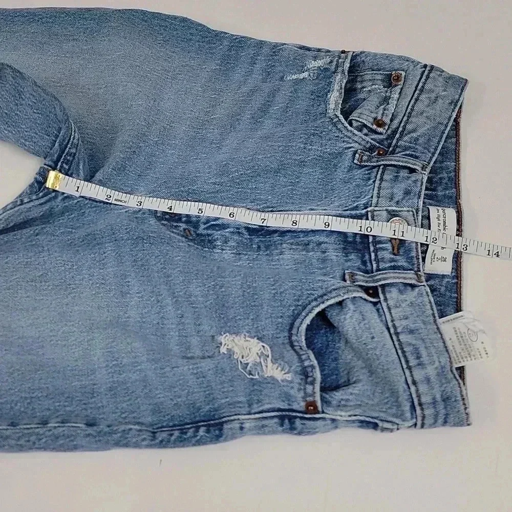 Abercrombie & Fitch Ultra High Rise Kick flare distressed jeans - Picture 7 of 13